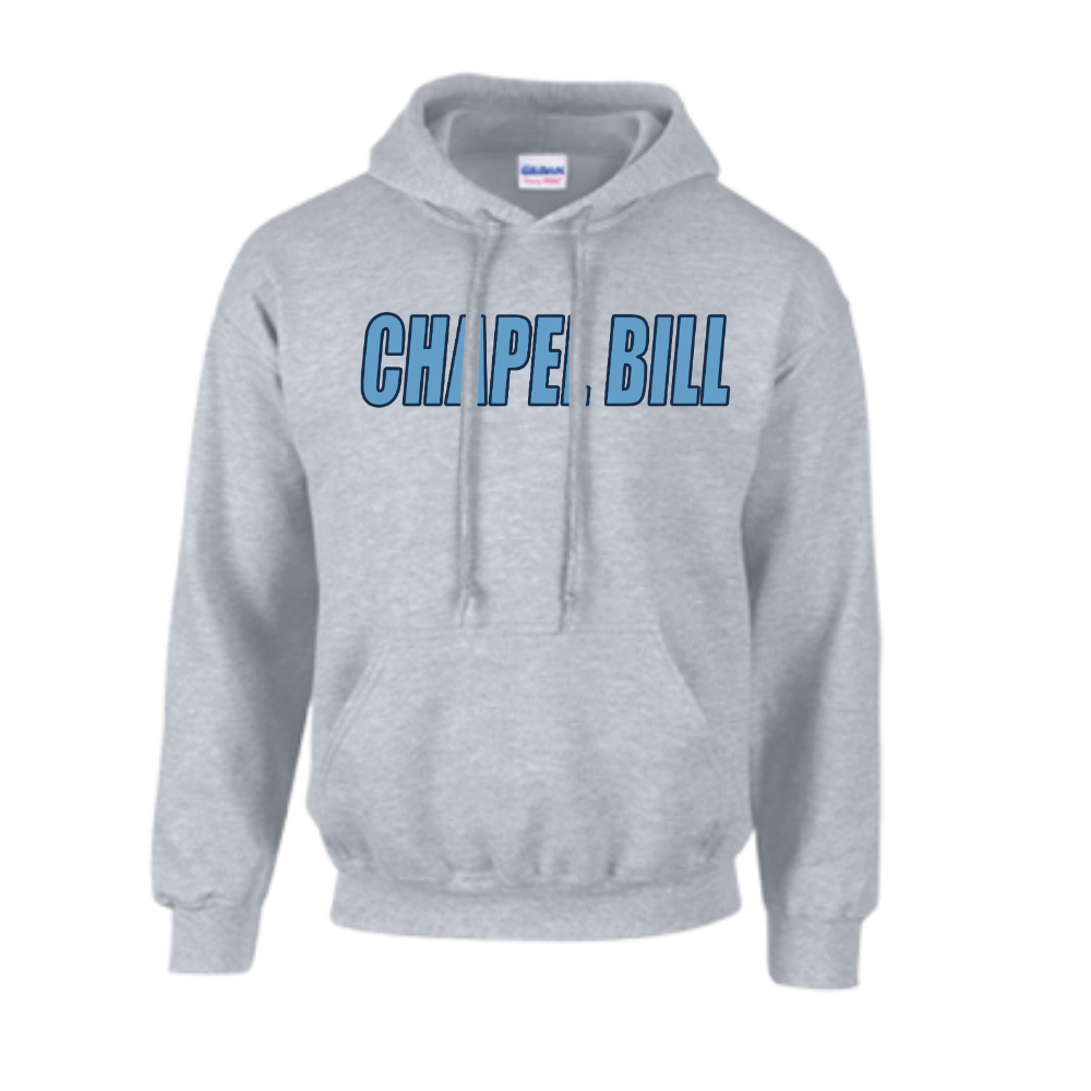 Grey Chapel Bill Adult Hoodie by Shrunken Head