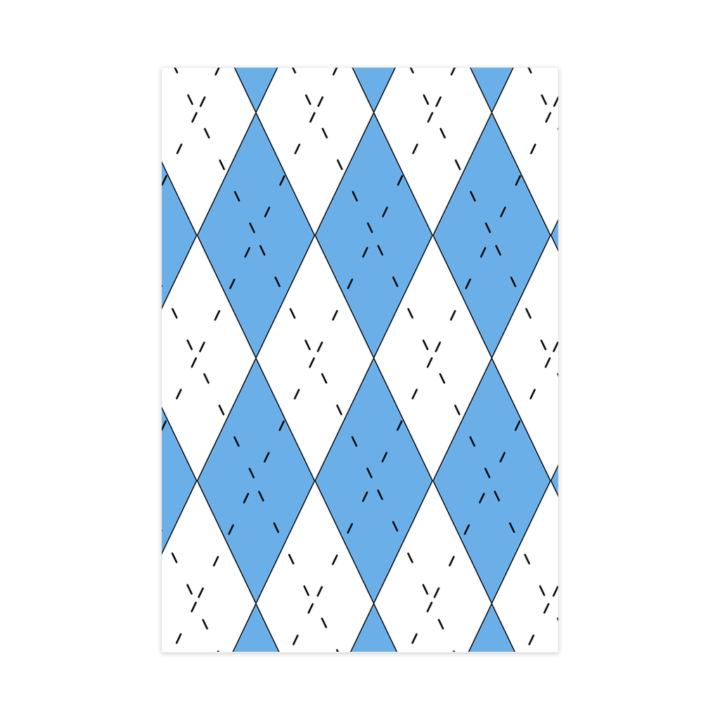 Carolina Blue Argyle Wrapping Paper