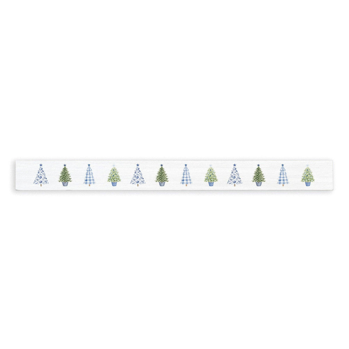 Coastal Cottage Christmas Trees Skinny Sign