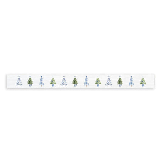 Coastal Cottage Christmas Trees Skinny Sign