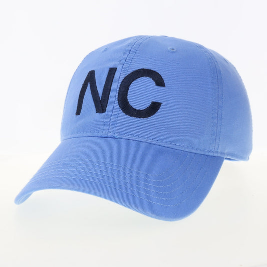 North Carolina Hat in Carolina Blue with Navy NC