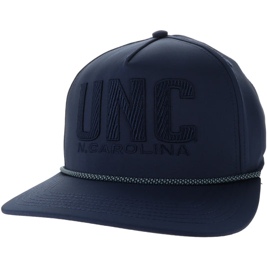 UNC Navy Hat with Carolina Blue Snake Rope
