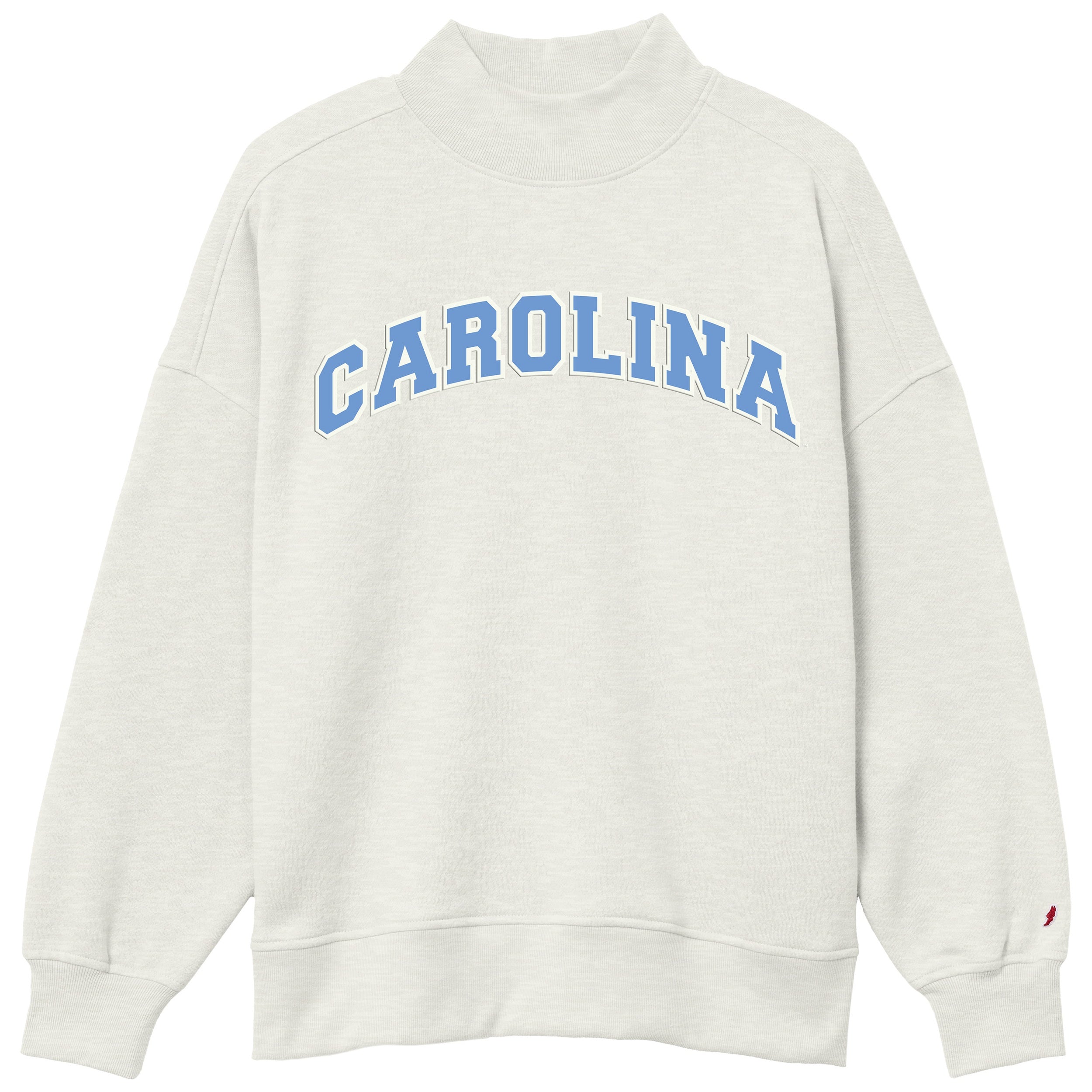 PREORDER: Carolina Tar Heels Embroidered Mock Neck Sweatshirt