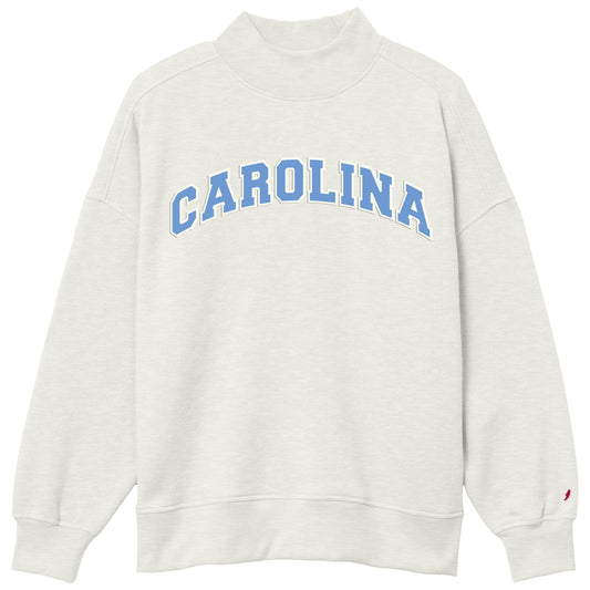 Carolina Tar Heels Embroidereed Mock Neck Sweatshirt