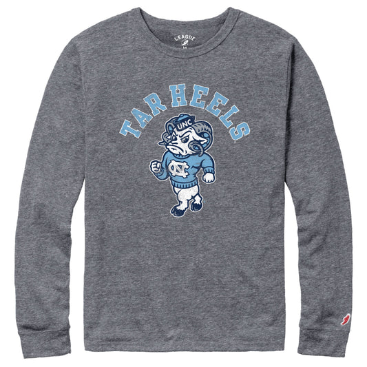Vintage Tar Heels Strutting Rameses Adult Long Sleeve T-Shirt