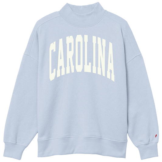 Carolina Tar Heels Light Blue Embroidered Mock Neck Sweatshirt