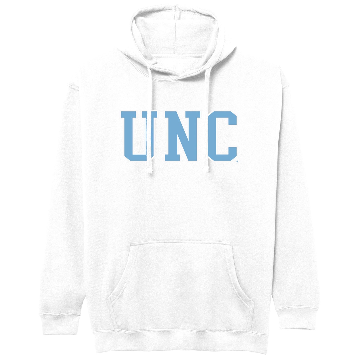 UNC Letters Adult Hoodie Sweatshirt in White