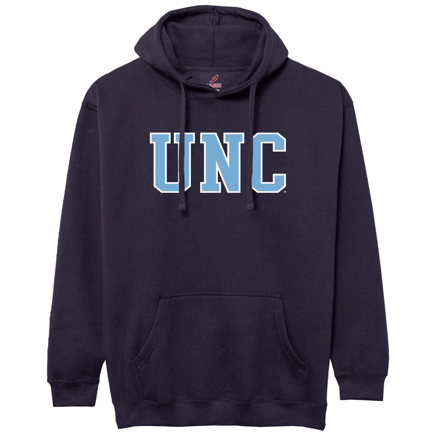 UNC Letters Adult Hoodie Sweatshirt in Navy Blue