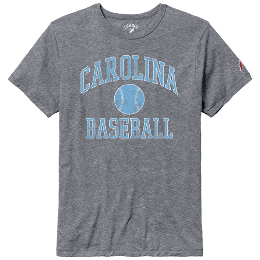 Carolina Baseball T-Shirt in Vintage Distressed Grey - Main View - League