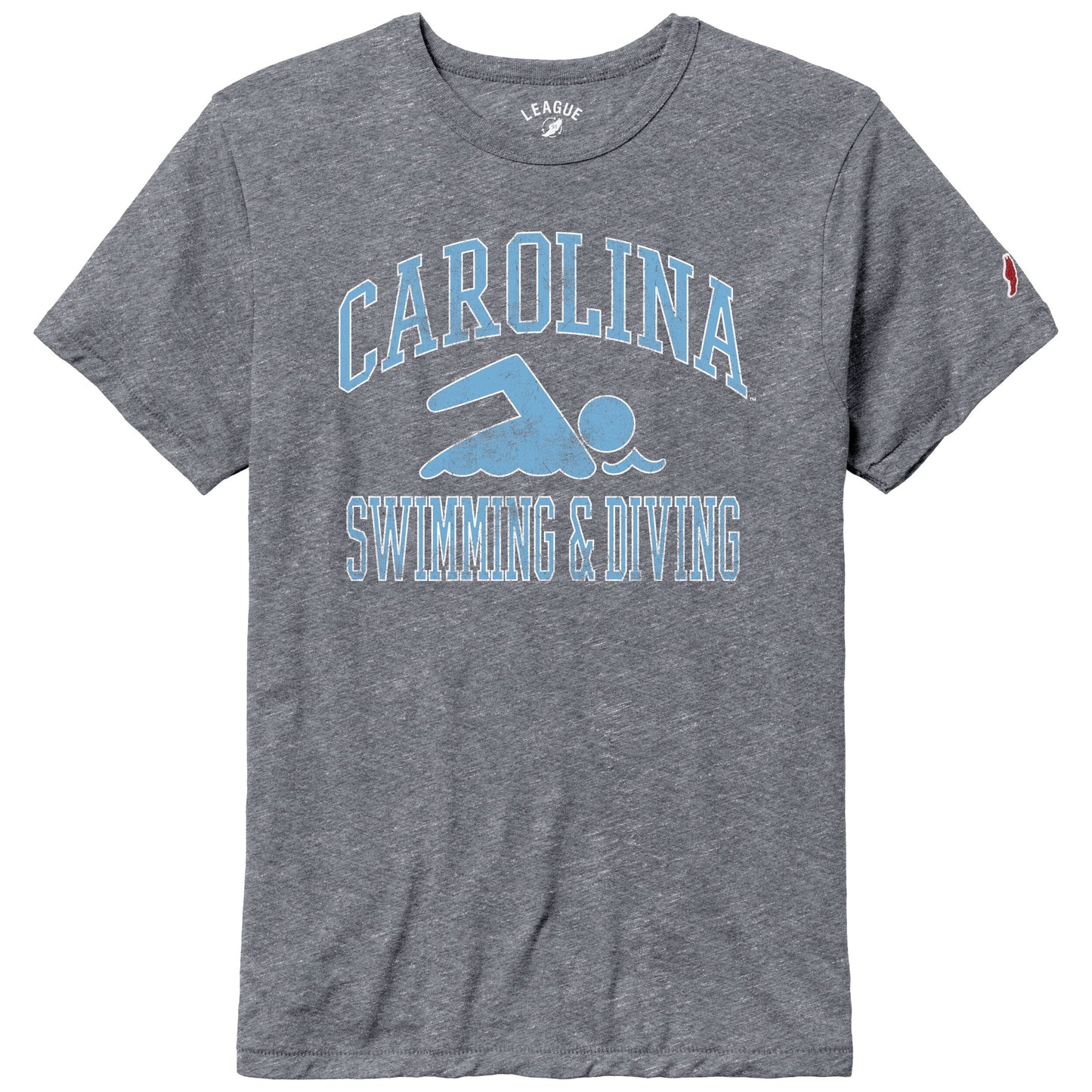 Carolina Swimming & Diving T-Shirt in Vintage Distressed Grey