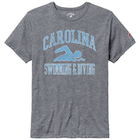 Carolina Swimming & Diving T-Shirt in Vintage Distressed Grey - Main View - League