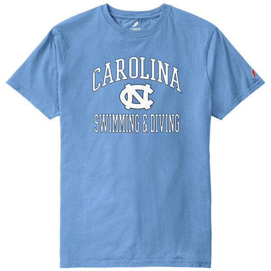 UNC Swimming & Diving T-Shirt in Carolina Blue - Main View - League