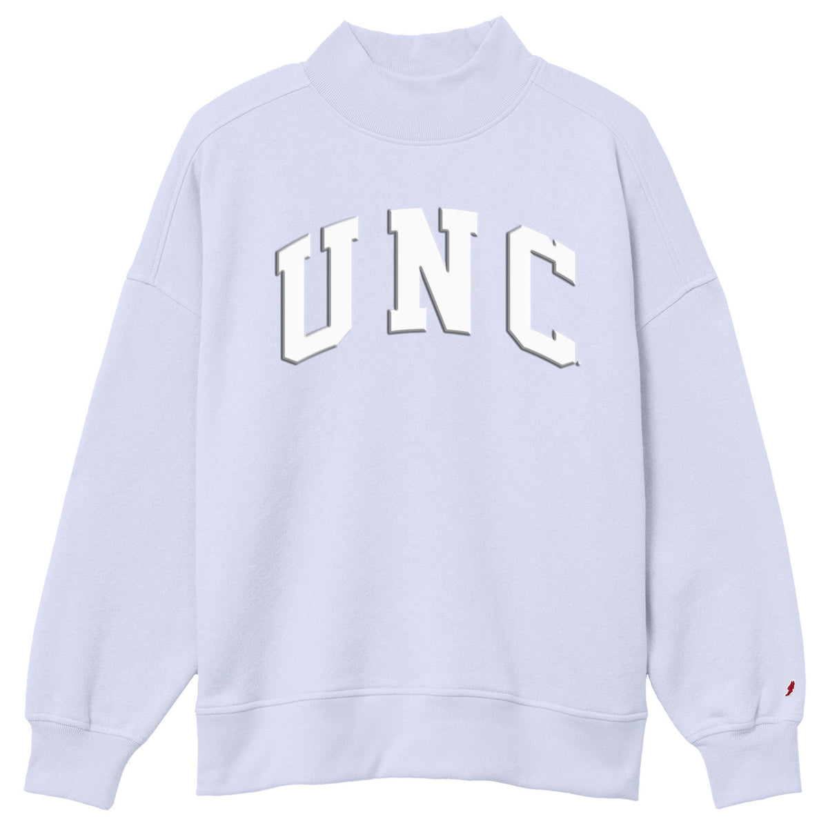 UNC Letters Mock Neck Sweatshirt by League in Carolina Blue