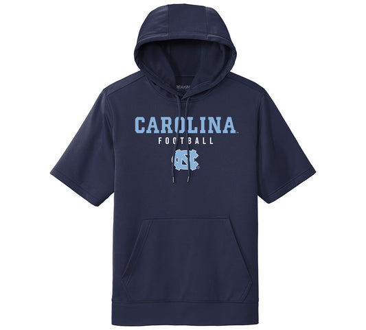 Carolina Football Navy Hoodie with Cut Sleeves Bill Belichick Style