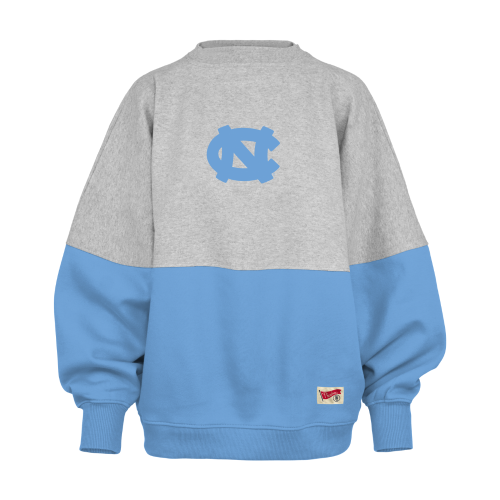 Carolina Tar Heels Front and Back Colorblock Cumberland Women's Sweatshirt