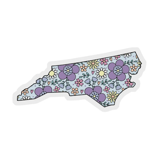North Carolina Doodle Floral Sticker