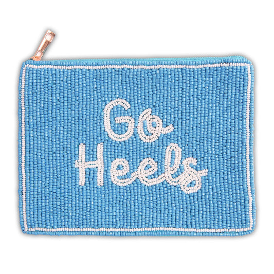 North Carolina Tar Heels Hand Beaded Coin Pouch - Main View - Desden