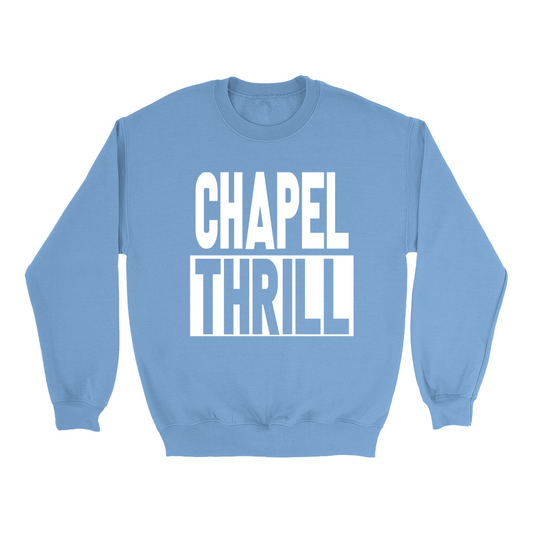 Chapel Thrill Blocky Carolina Blue Adult Sweatshirt