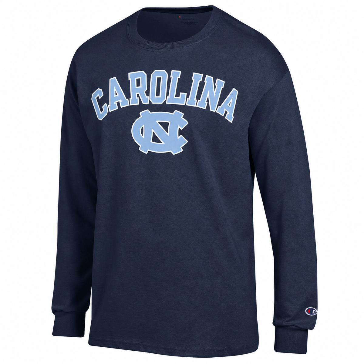 UNC Basic Navy Long Sleeve T-Shirt by Champion - Main View - Champion