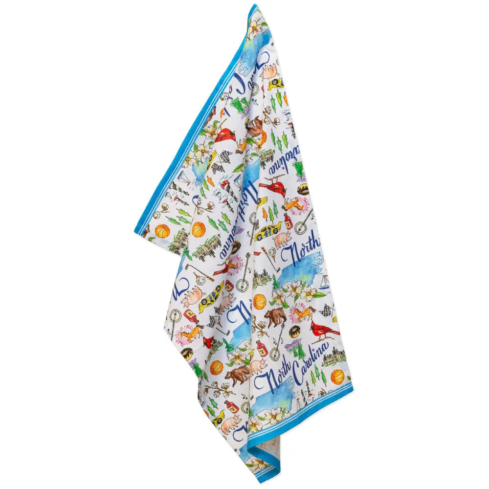 North Carolina State Collection Cotton Tea Towels Set/2 - Detail View - Boston International