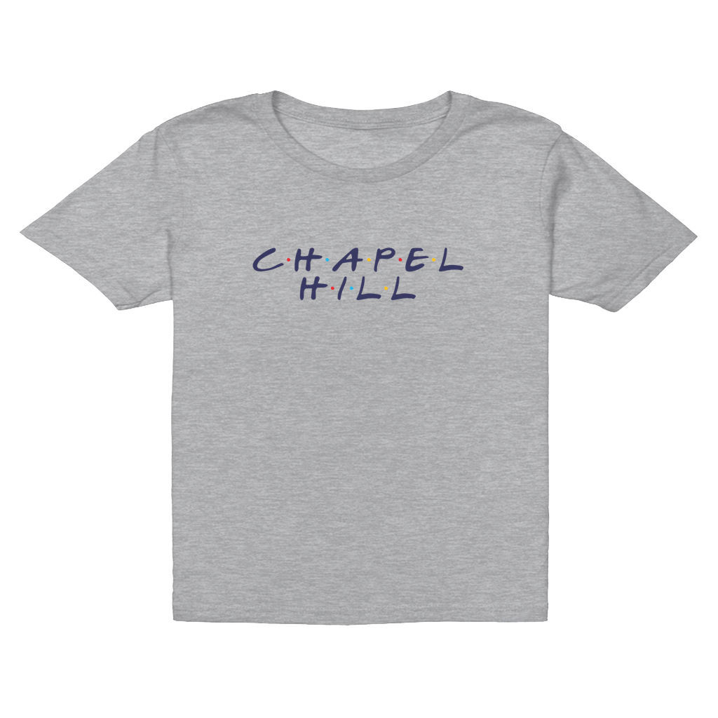 Chapel Hill Dot TV Font Grey Kid's T-Shirt