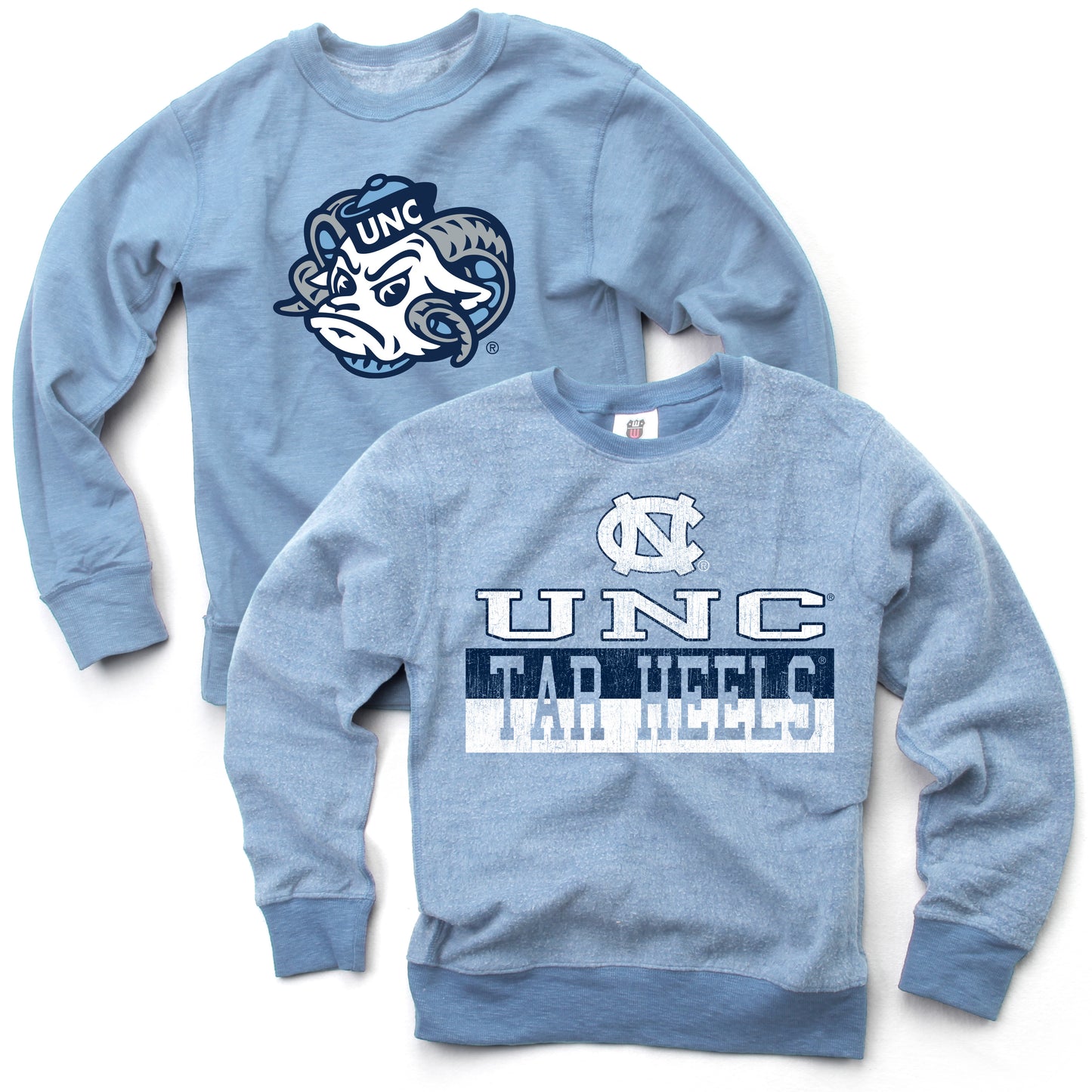 North Carolina Tar Heels Toddler Crewneck Sweatshirt REVERSIBLE in UNC Blue