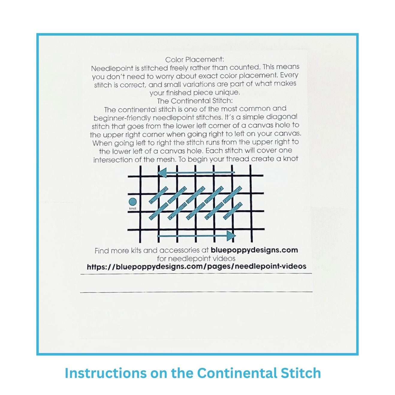 Blue Hydrangea Needlepoint Design