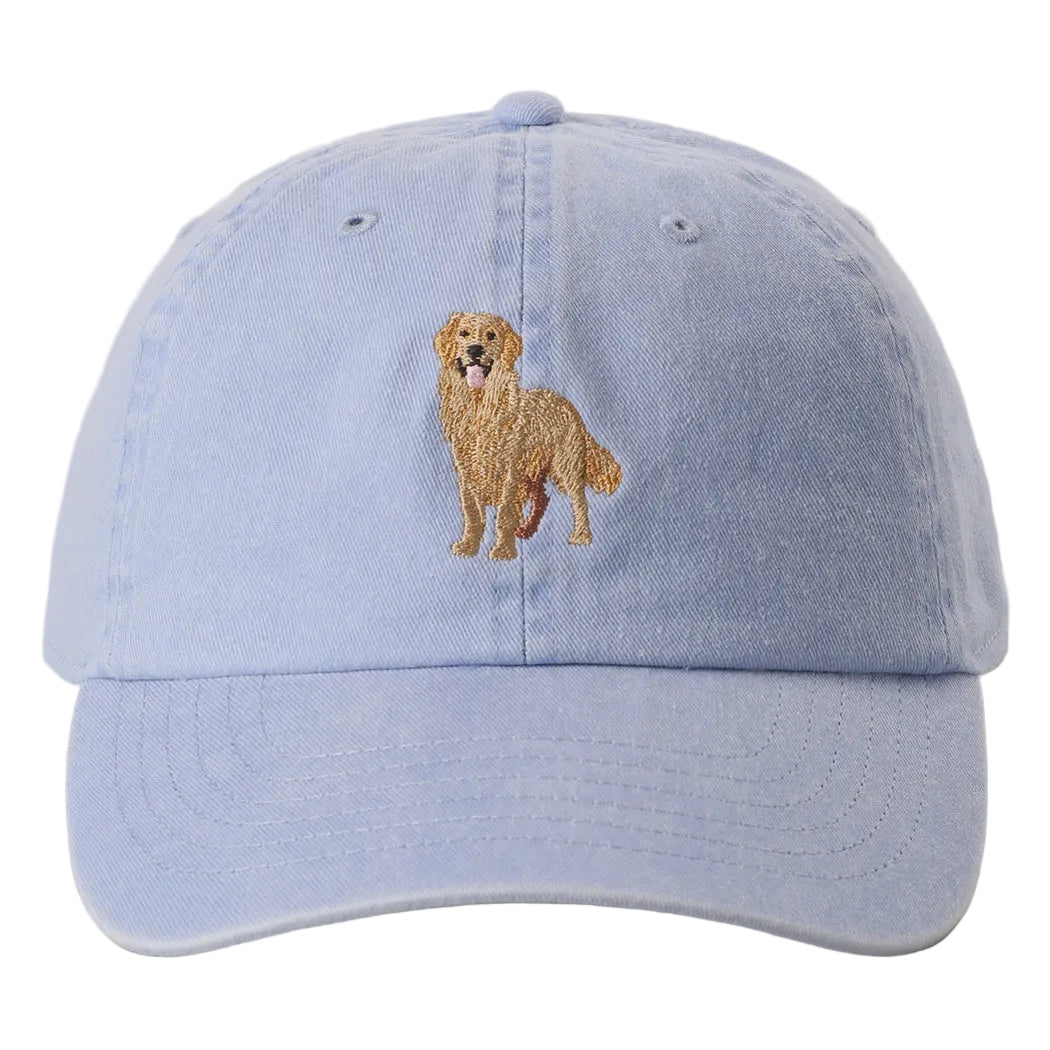 Blue Golden Retriever Embroidered Cap