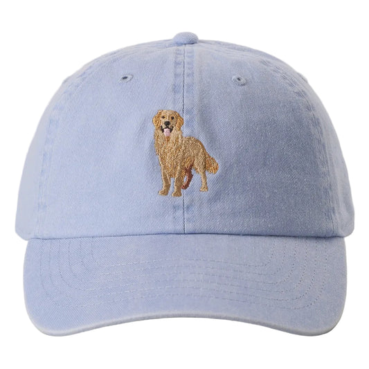Blue Golden Retriever Embroidered Cap - Main View - Fashion City