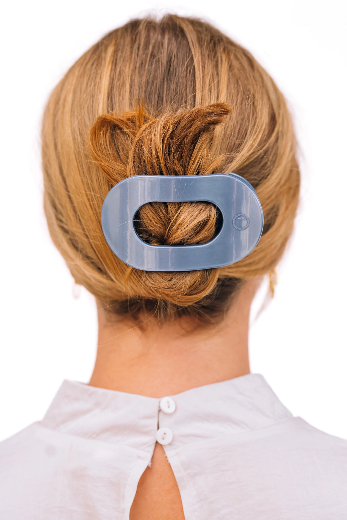 Hampton Bay Blue Flat Hair Clip by Teleties