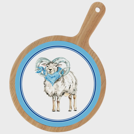 Blue Ram Bamboo & Ceramic Cheese Board