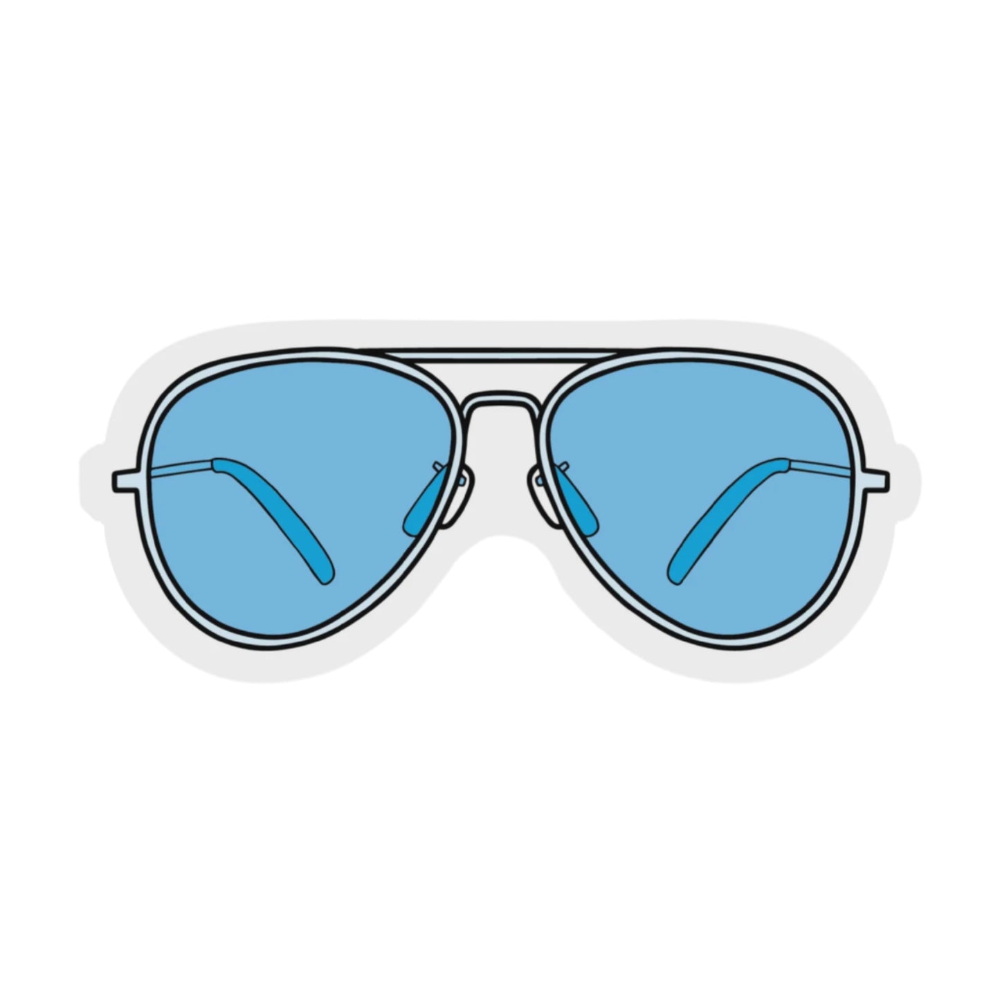 Blue Sunglasses Aesthetic Sticker