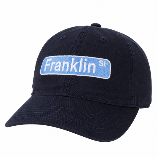 Franklin Street Hat in Carolina and Navy Blue