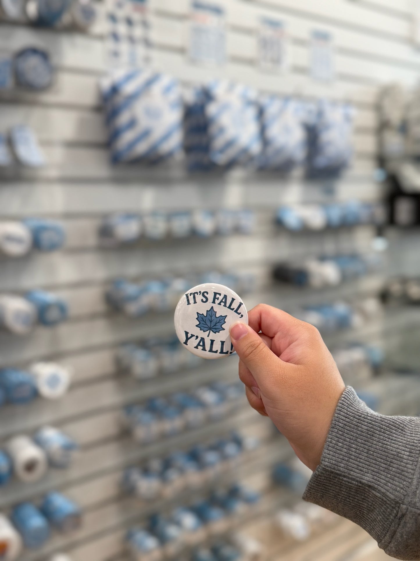 It's Fall, Y'all Button Pin