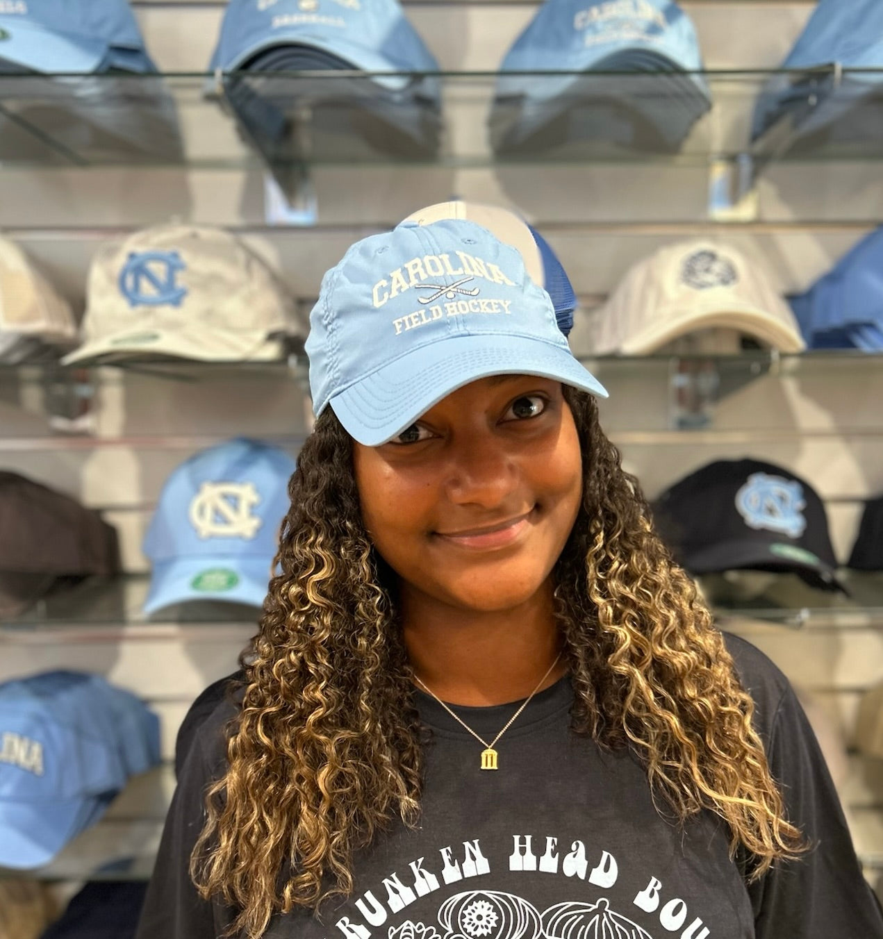 UNC Field Hockey Hat in Carolina Blue Dry Fit Adjustable