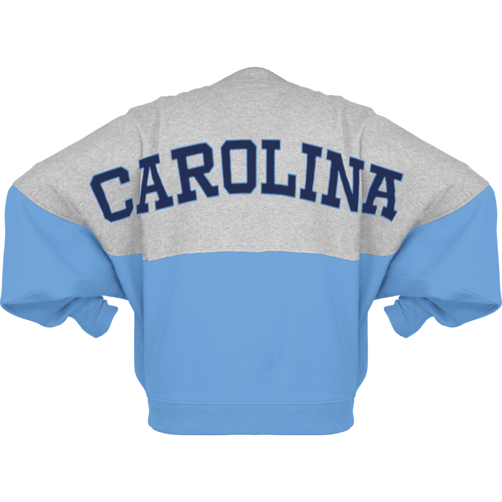 Carolina Tar Heels Front and Back Colorblock Cumberland Women's Sweatshirt