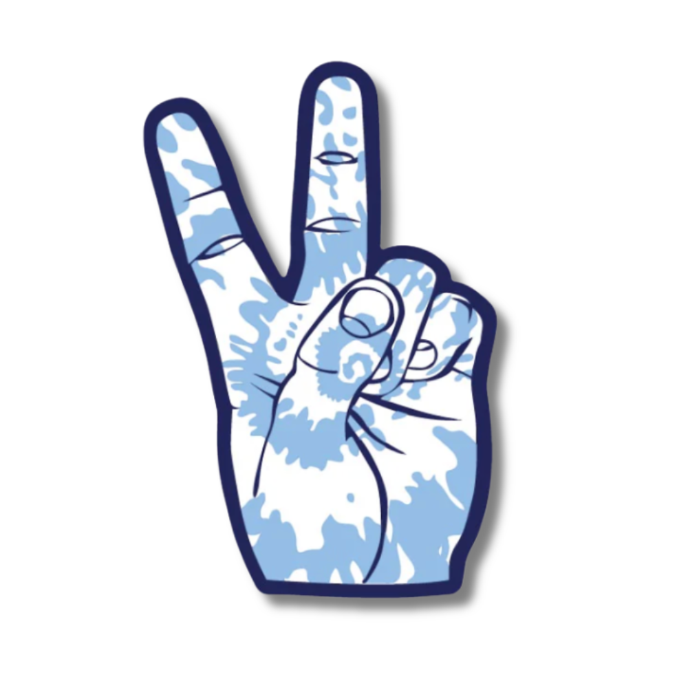 SHB Tie Dye Peace Sign Hand Magnet