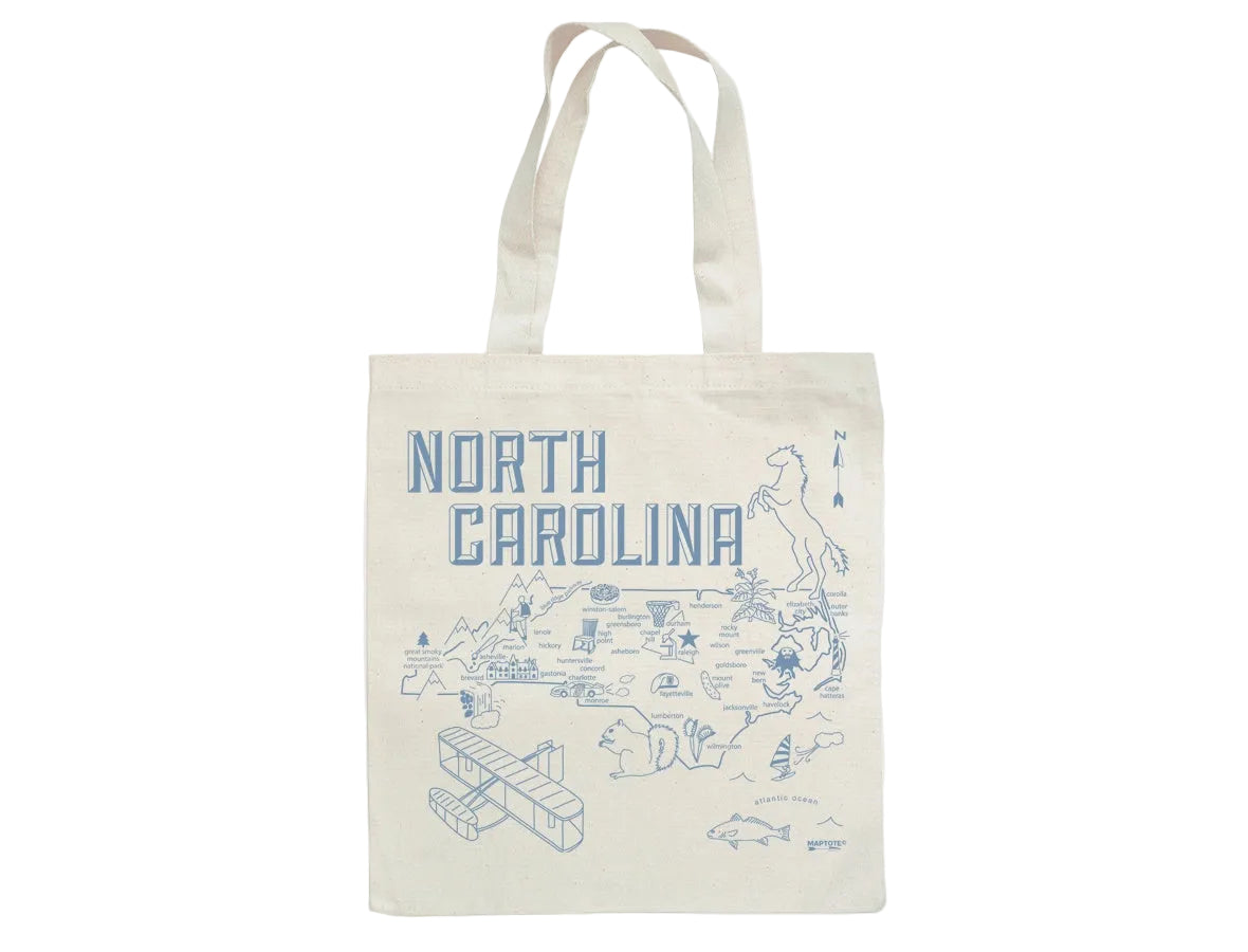 North Carolina Canvas Grocery Tote