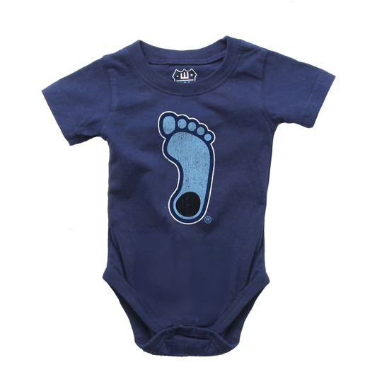 Tar Heels Logo Baby Onesie in Navy Blue