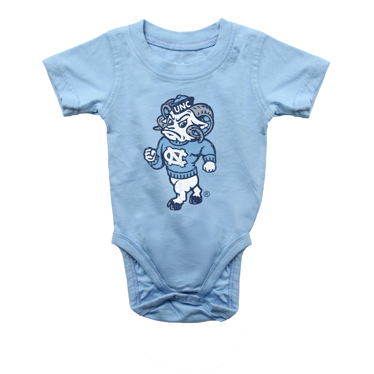 Carolina Blue Rameses Baby Onesie by Wes and Willy