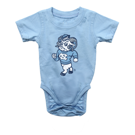 Carolina Blue Rameses Baby Onesie by Wes and Willy