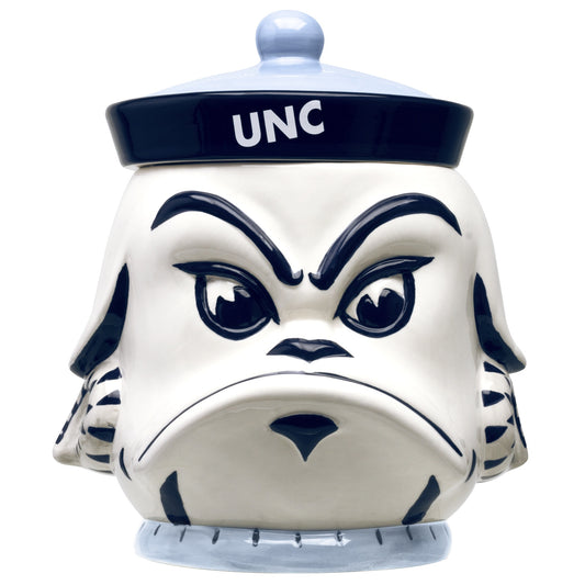 North Carolina Tar Heels Mascot Rameses Ceramic Cookie Jar with Lid