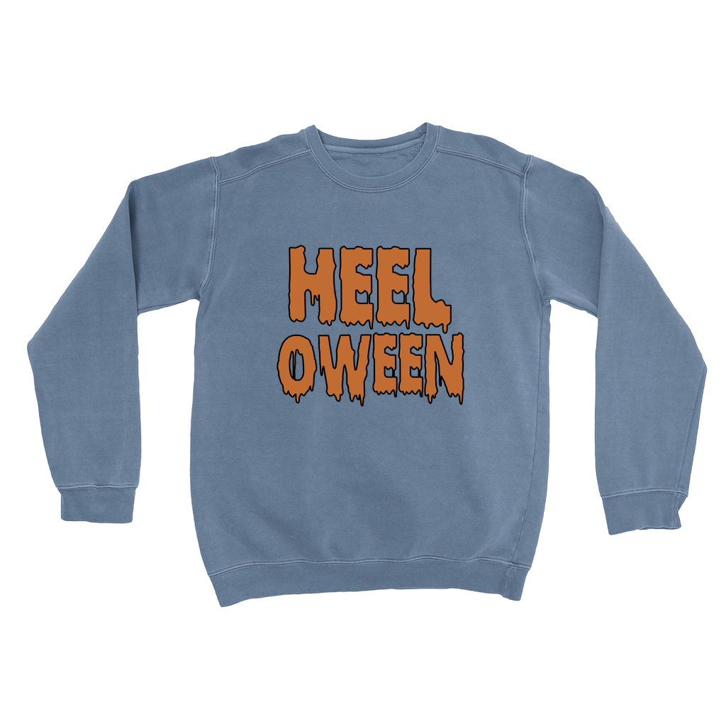 Heel-oween Comfort Colors Adult Sweatshirt in Blue Jean