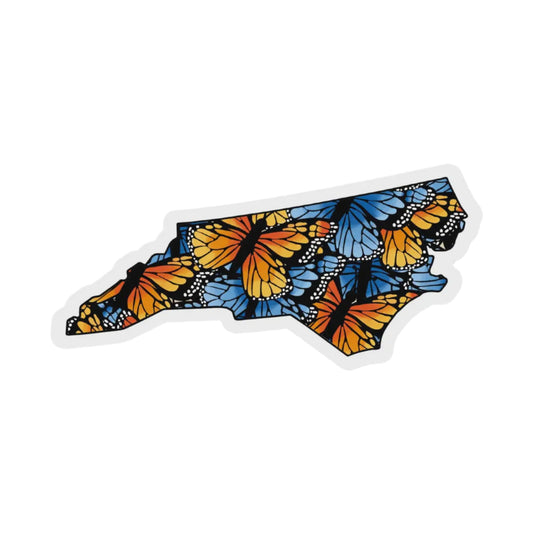 North Carolina Butterfly Pattern Sticker