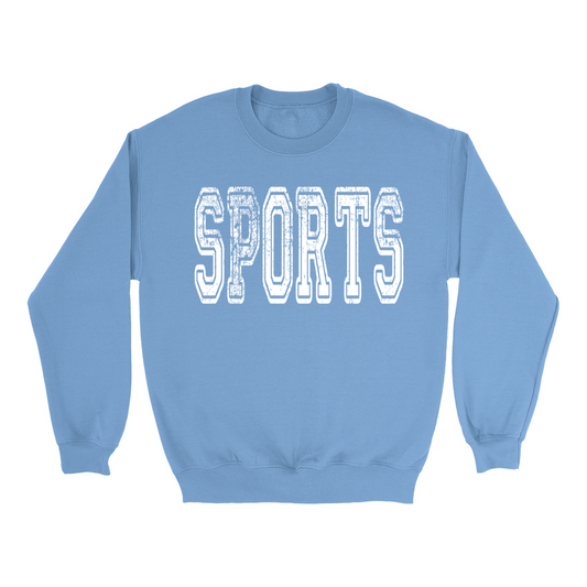 Carolina Blue Vintage SPORTS Sweatshirt by Shrunken Head