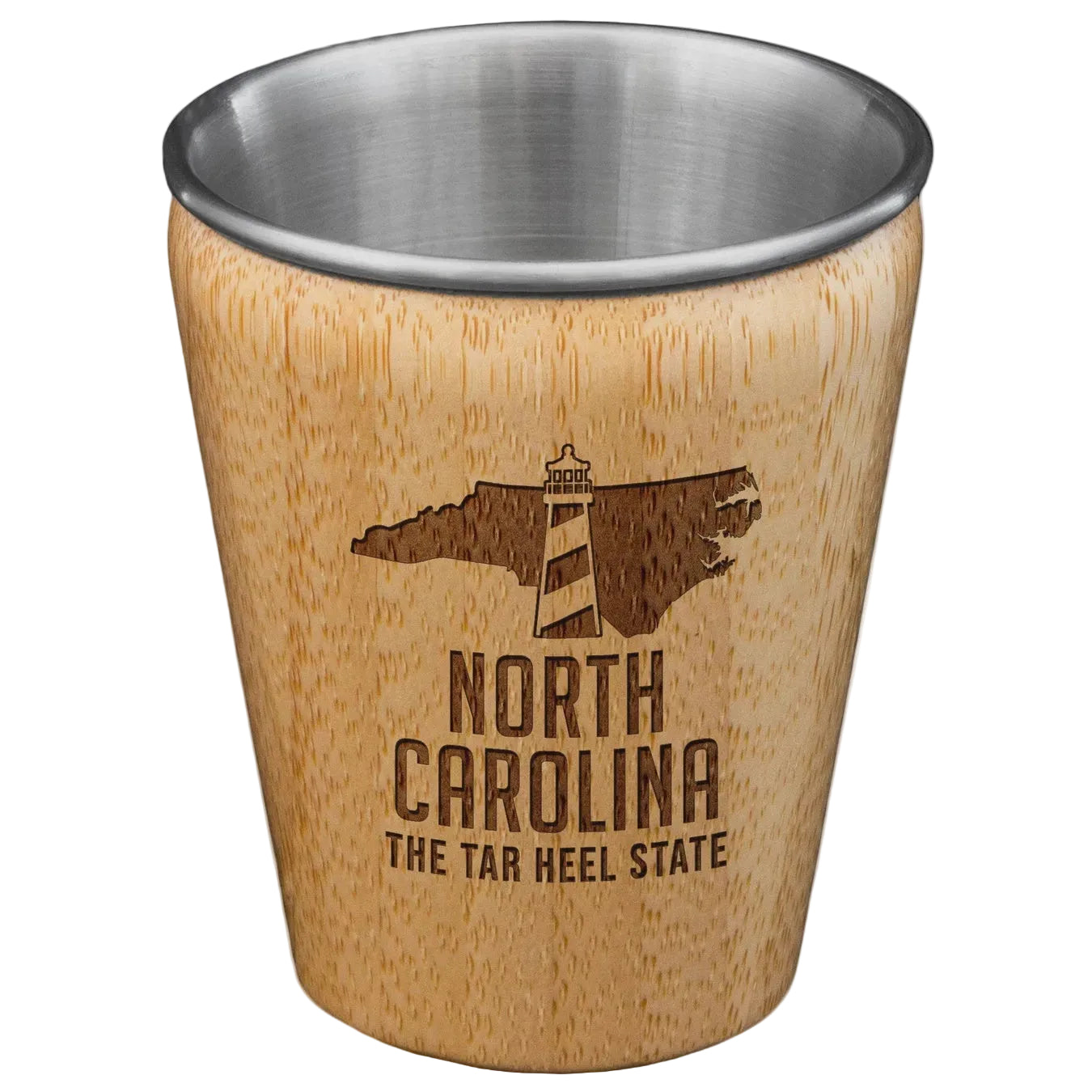 North Carolina Engraved Bamboo Shot Glass