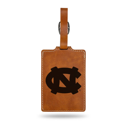 North Carolina Tar Heels Brown Laser Engraved Luggage Tag