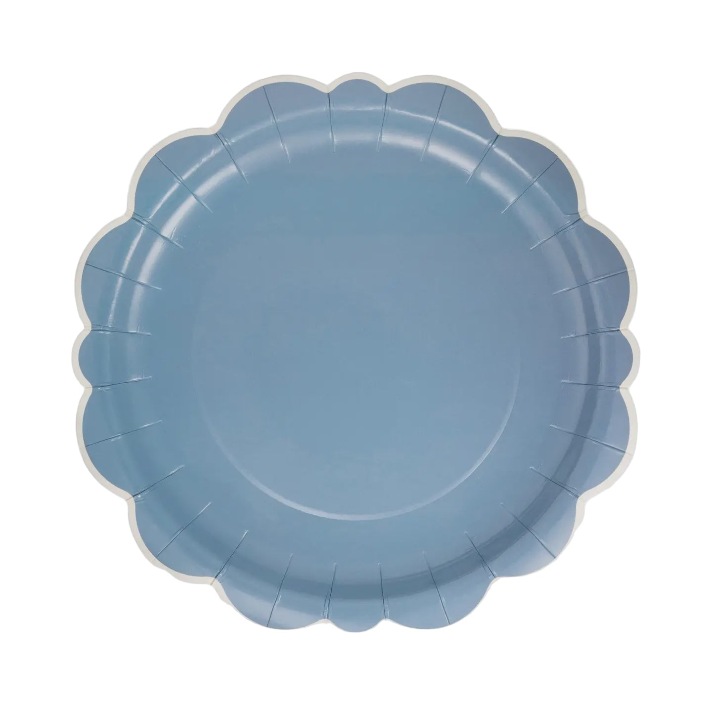 10" Blue Scalloped Edge Paper Plates