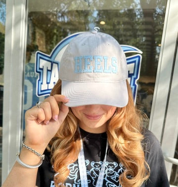 HEELS Hat in Grey UNC Tar Heels Adjustable Hat
