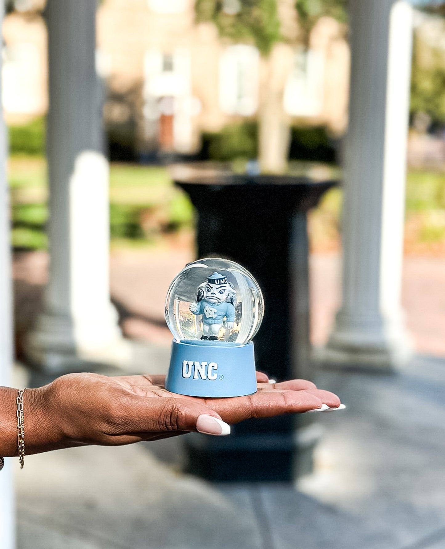 North Carolina Tar Heels Mascot Rameses Snow Globe Mini